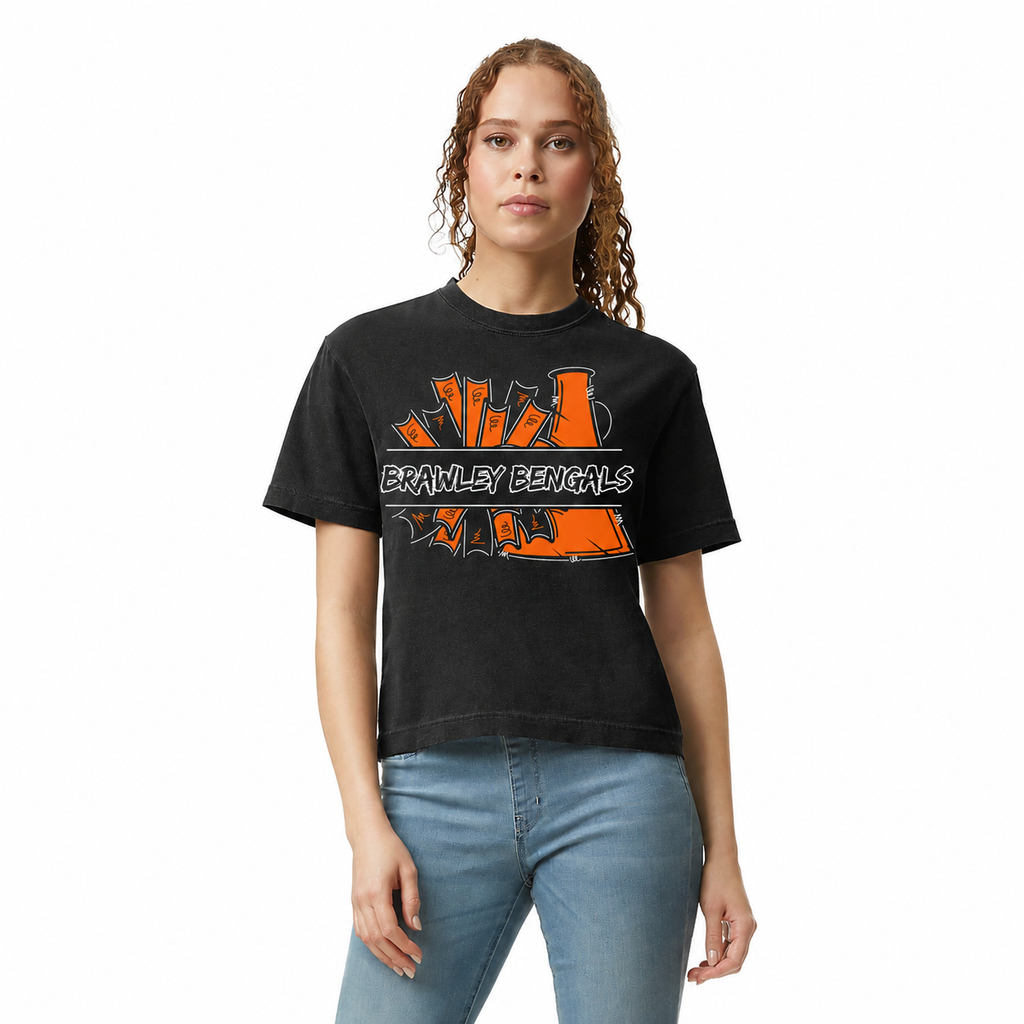 Brawley Bengals Women's Boxy Heavyweight Tee
