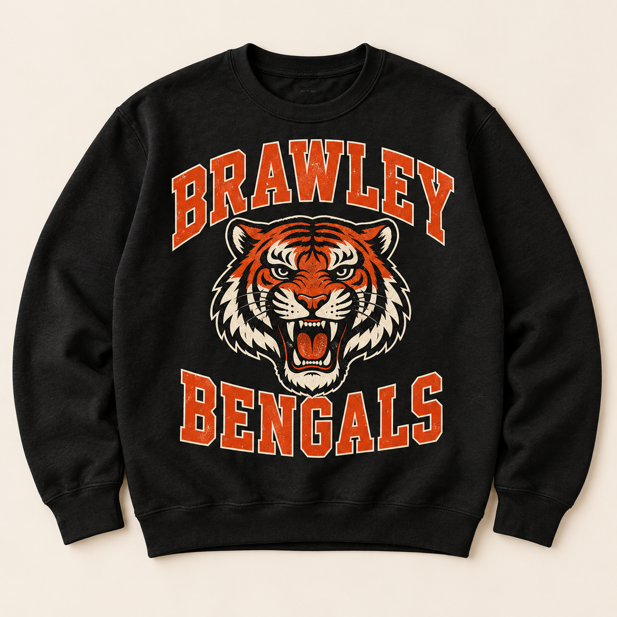 Brawley Bengals Vintage Tiger crewneck sweatshirt