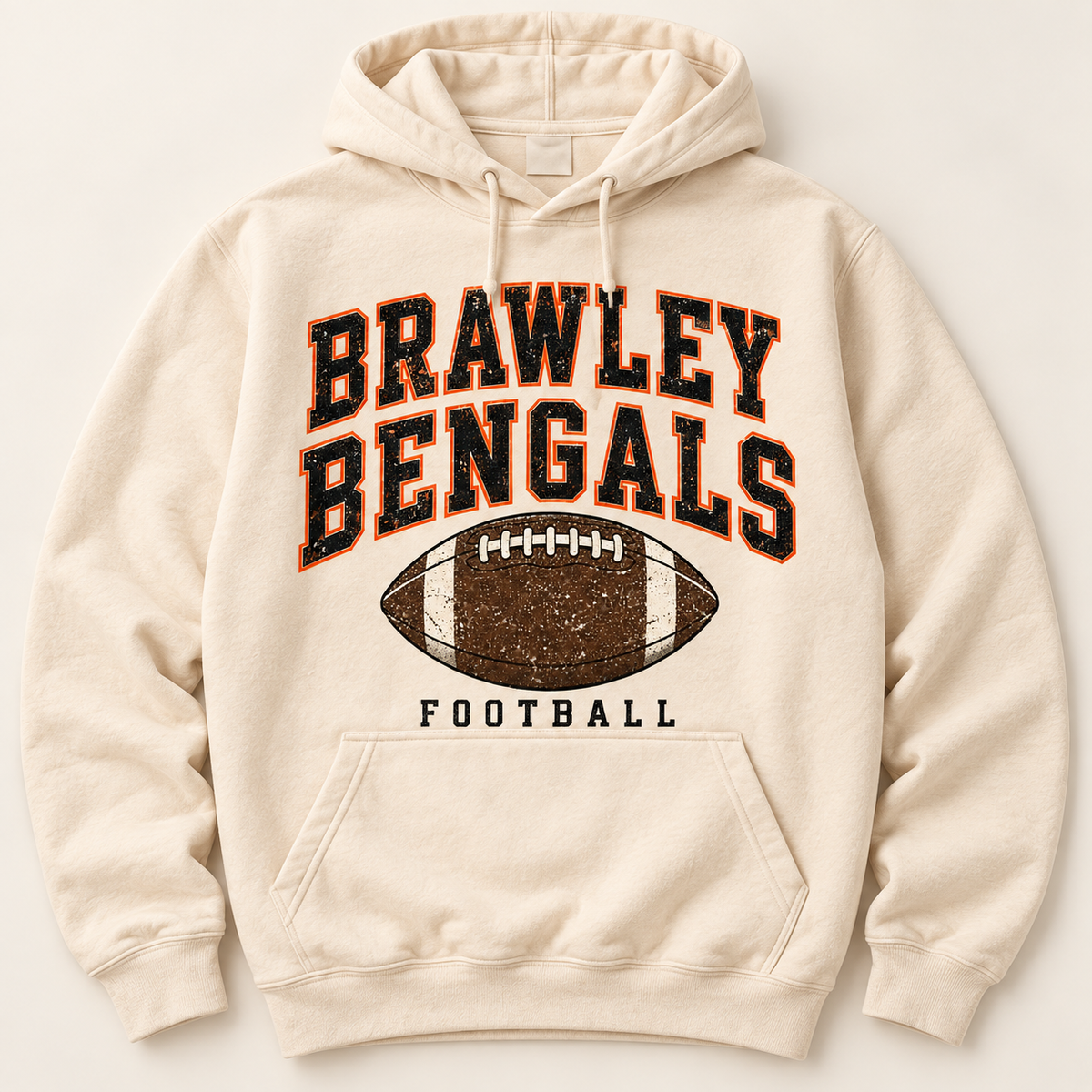 Brawley Bengals Stacked Football hoodie