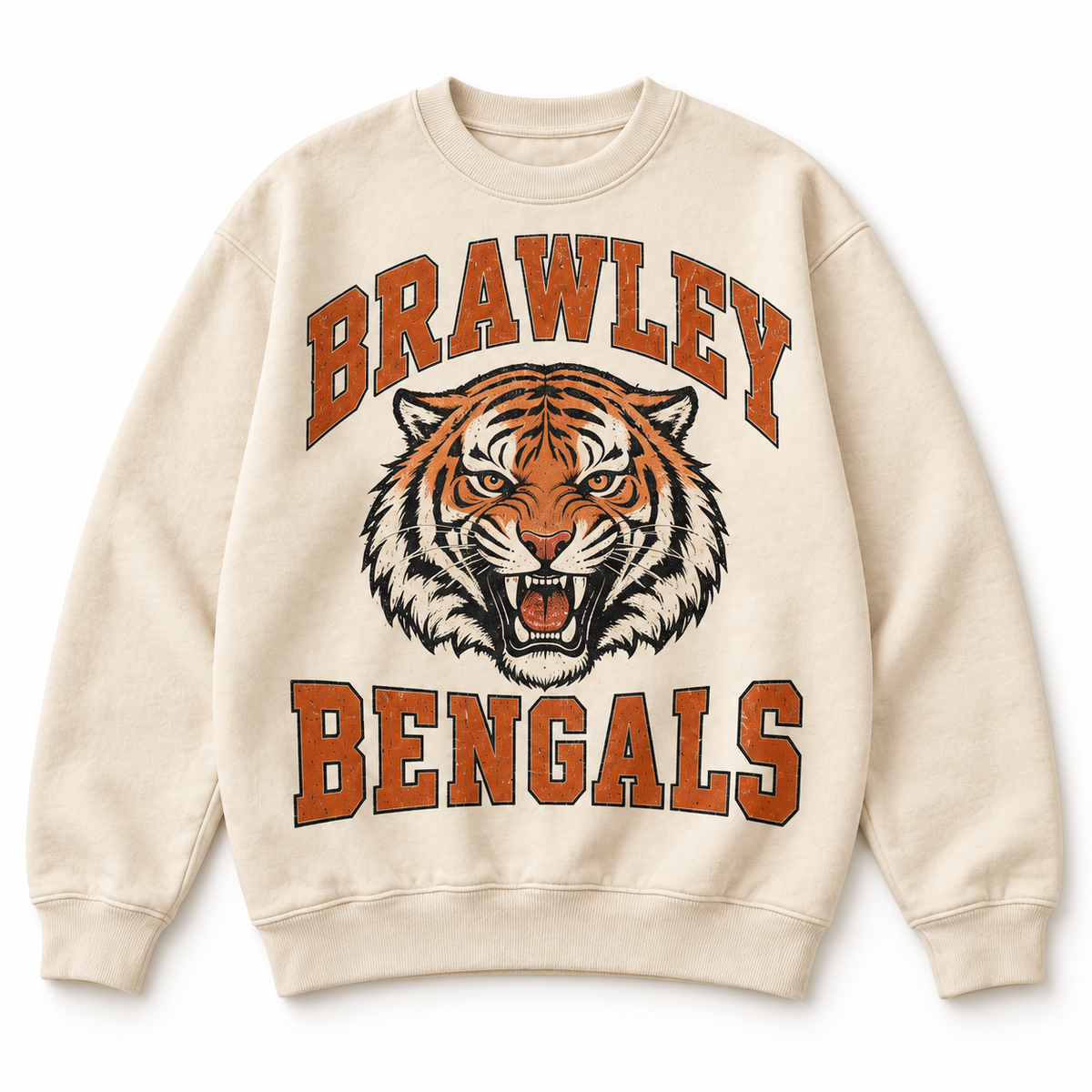 Brawley Bengals Vintage Tiger Crewneck